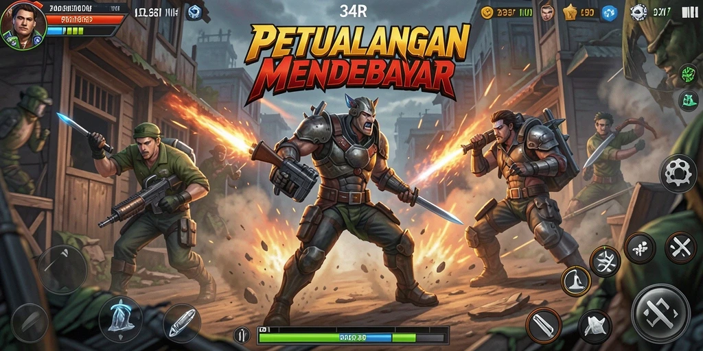 Tampilan menarik dari gameplay 34R yang mendebarkan.