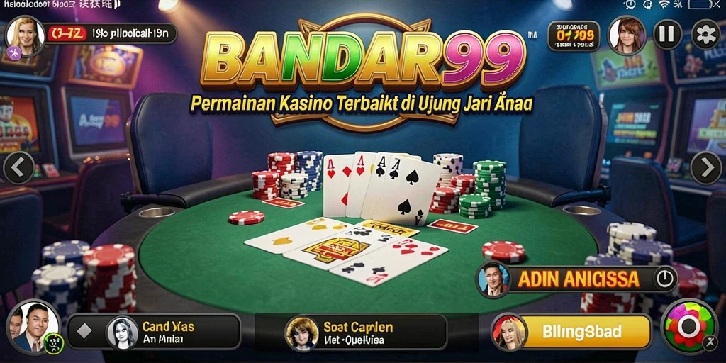 Screenshot utama BANDAR99 menampilkan gameplay Kasino yang mengasyikkan.