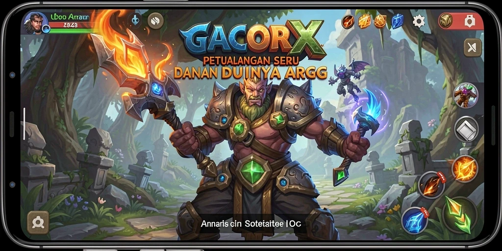 Tampilan gameplay GACORX yang mendebarkan dan penuh aksi dalam dunia ARPG.