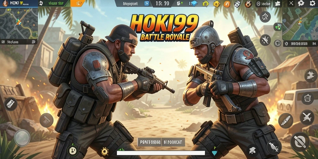 Tampilan gameplay HOKI99 yang seru dan menegangkan dalam pertempuran Battle Royale.