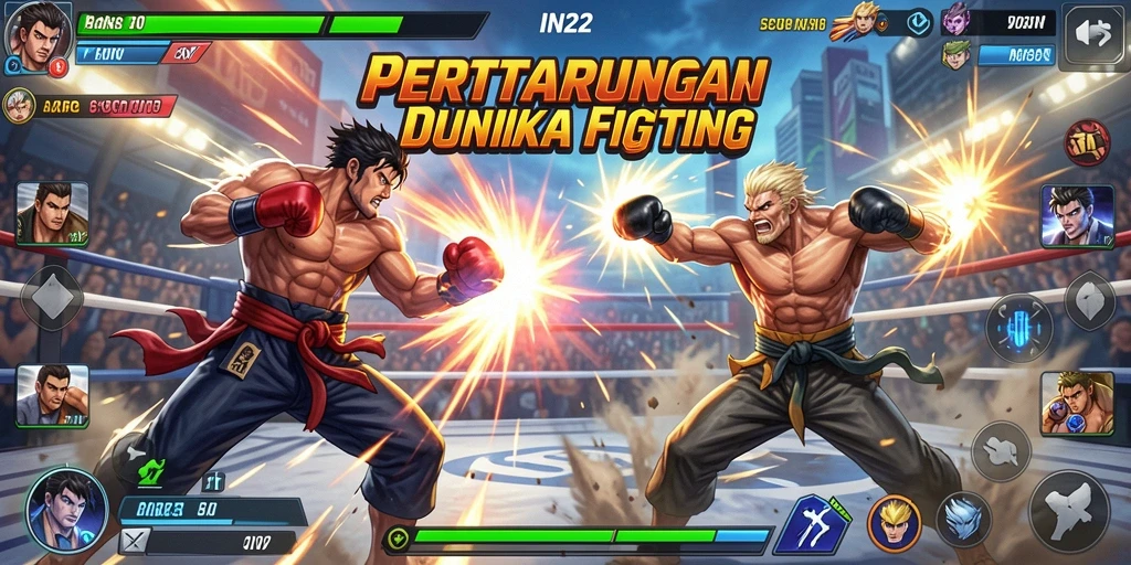 Tampilan menarik saat karakter bertarung di arena Battle.