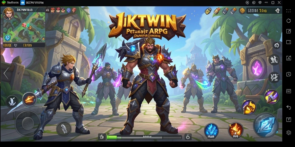 Tampilan gameplay seru dalam dunia fantasi JKTWIN.