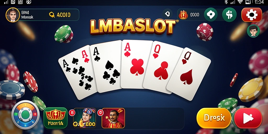 Tampilan gameplay seru di LMBASLOT yang memikat pemain.