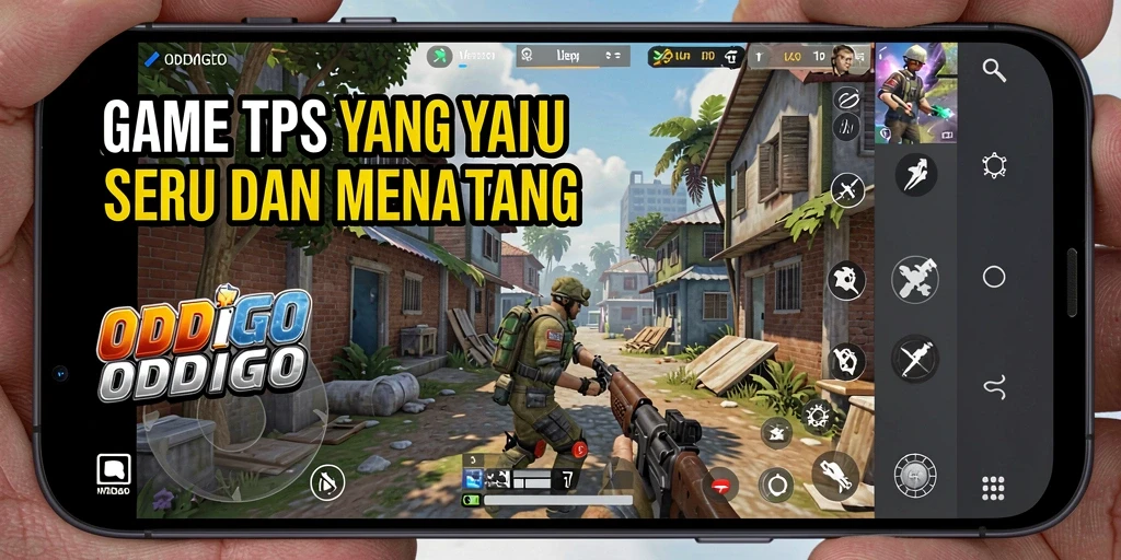 Screenshot gameplay ODDIGO menampilkan aksi tembak-menembak yang intens.